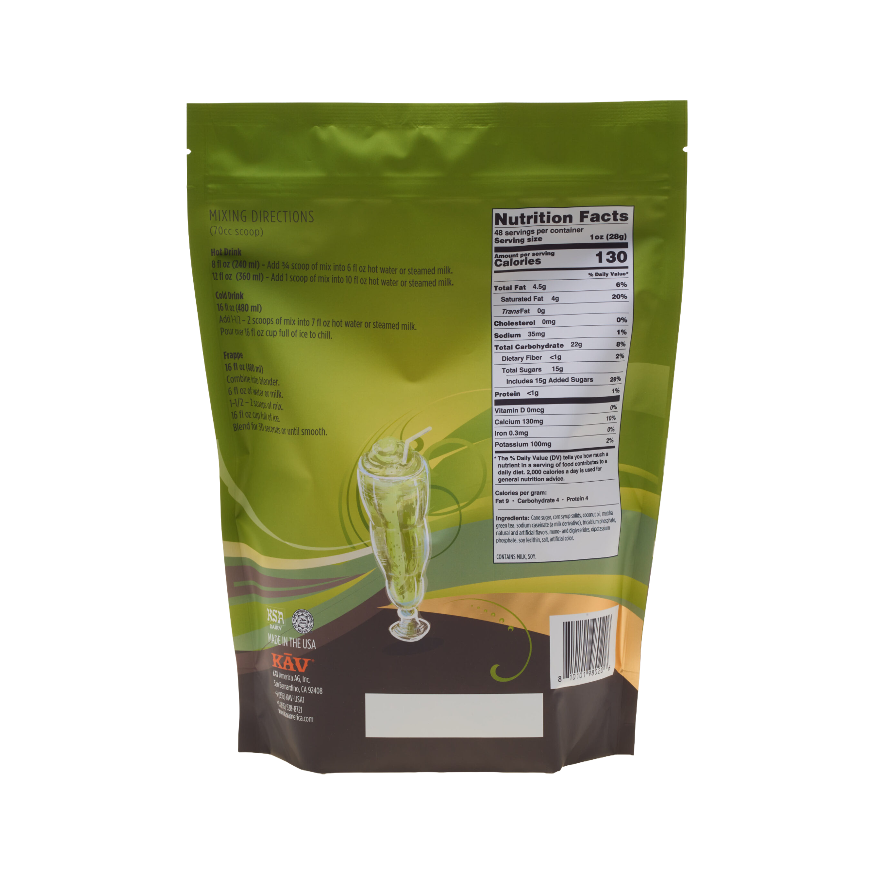 KAV Iced Blended Matcha Latte