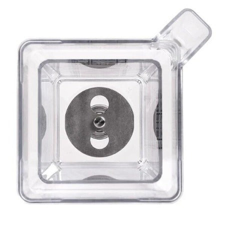 Blendtec Frothing jar showing the wave stainless steel frothing blade