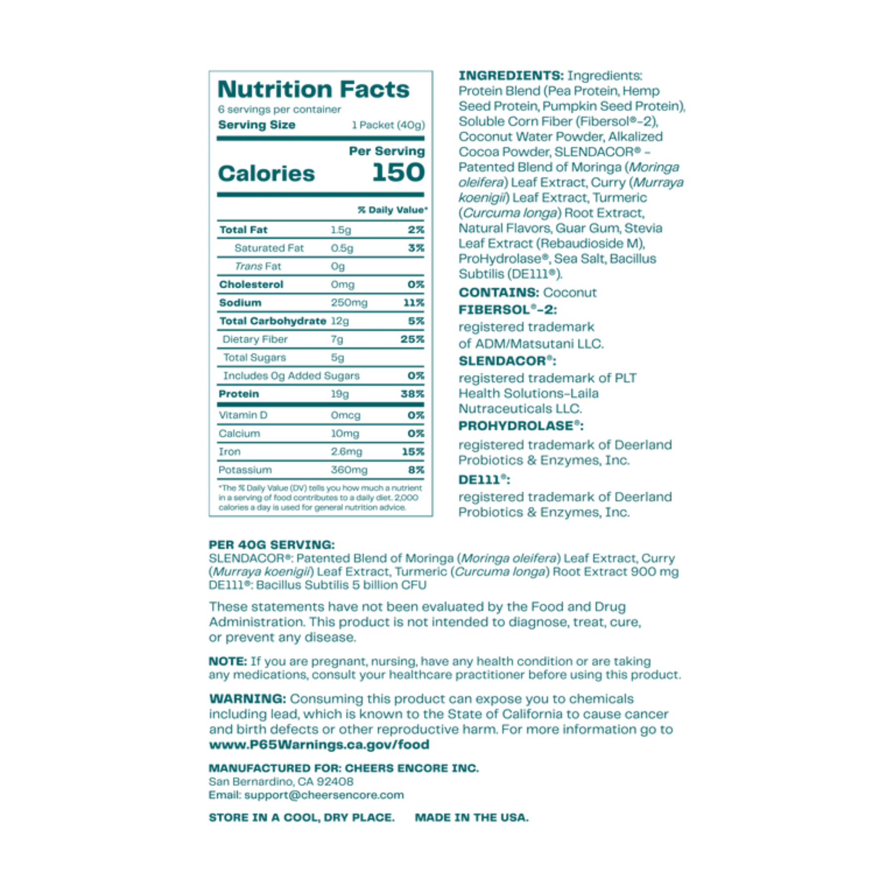 Encore Chocolate Protein