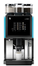 WMF 5000S 1-Step with three espresso bean hoppers  automatic espresso machines with blue light side panels