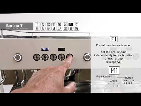 How to set up the settings on an Ascaso Barista T coffee machine